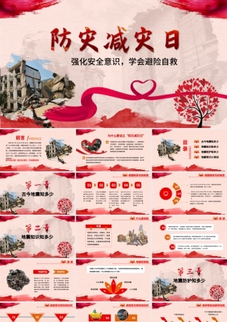 原创512防灾减灾日地震安全教育主题班会-版权可商用.pptx