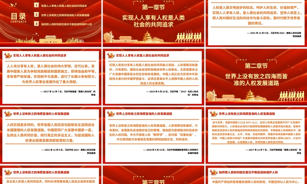 关于尊重和保障人权PPT推动形成更加公正、合理、包容的全球人权治理微党课课件.pptx