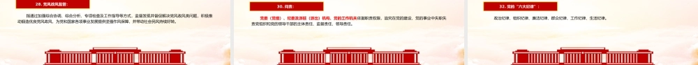 红色简洁党纪学习教育应知应会知识100条（一）党员干部学习PPT下载.pptx