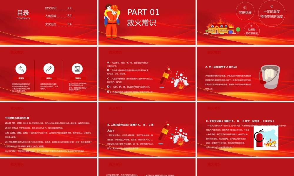 火灾逃生自救知识培训PPT精美清新普及逃生自救知识PPT.pptx