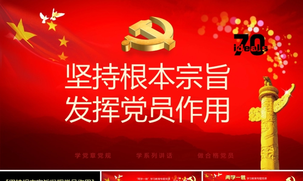 坚持根本宗旨发挥党员作用.pptx