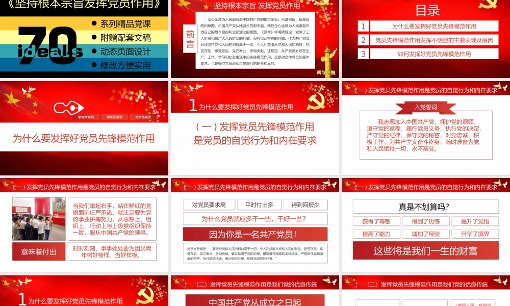 坚持根本宗旨发挥党员作用.pptx