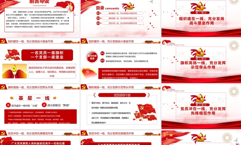 让党旗在防汛减灾一线高高飘扬dy党员党政1.pptx