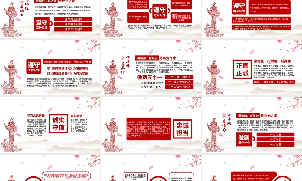 四讲四有做合格党员红色大气党政PPT.pptx