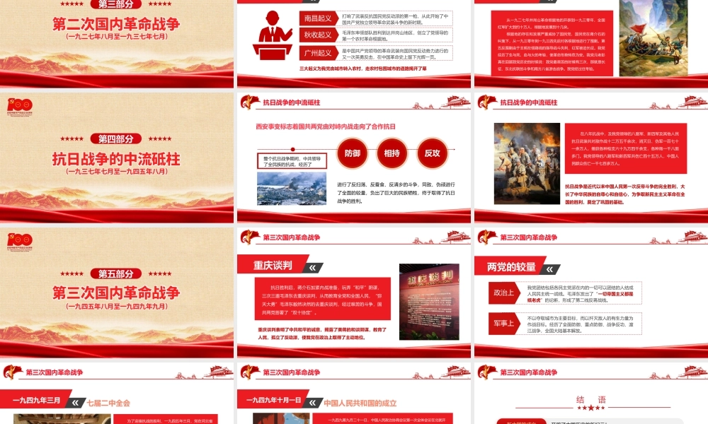 1921-1949年新民主主义革命时期的历史PPT建党100周年学党史系列专题党课教育PPT.pptx