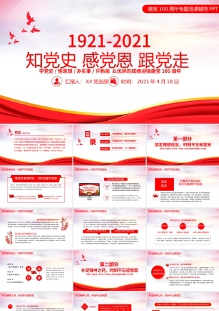 1921-2021知党史感党恩跟党走PPT以优异成绩迎接建党100周年党史学习PPT.pptx