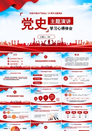 2021百年党史学习心得体会学习感悟主题演讲PPT课件.pptx