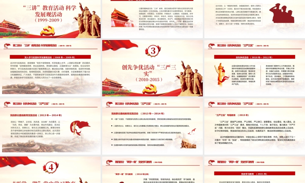 2021百年党史中的党内思想教育PPT中国共产党建党一百周年系列党课.pptx