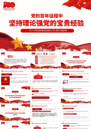 2021党的百年征程中坚持理论强党的宝贵经验PPT党支部党委组建党100周年主题活动.pptx
