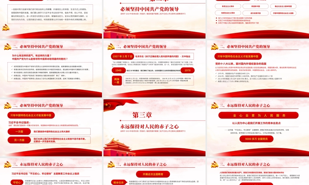 2021牢记党的宗旨全心全意为人民服务PPT党支部基层党委开展第二批不忘初心牢记使命主题教育学习课件模板下载.pptx