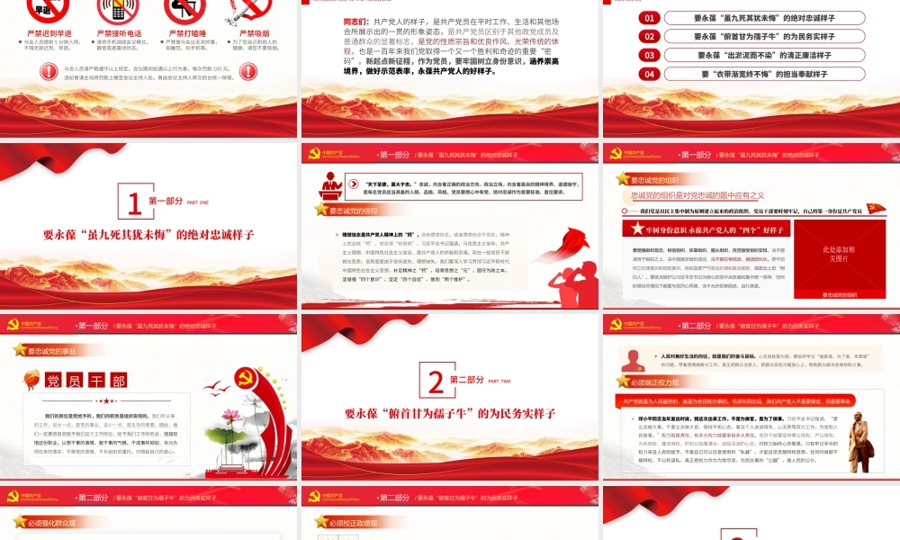 2021牢树身份意识永葆共产党人的“四个好样子”PPT党支部党委组党员学习党课授课辅导专题系列模板.pptx