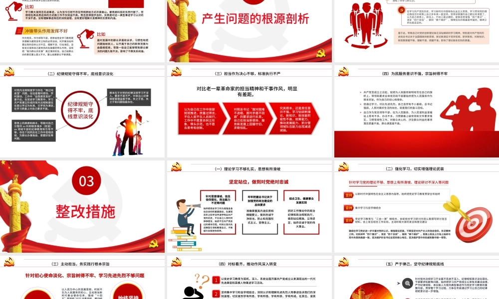 2021民主生活会个人对照检查PPT庆祝中国共产党建党100周年党史学习教育党课模板.pptx