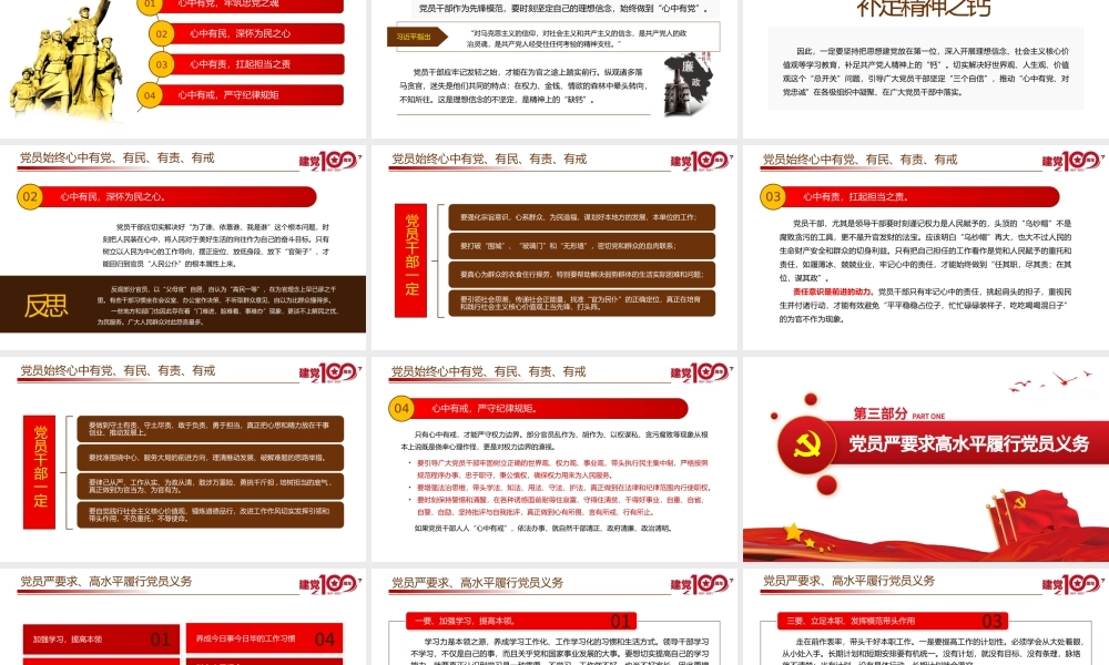 2021学党史增党性作表率PPT建党100周年党员教育培训专题党课之争做新时代的优秀共产党员课件.pptx