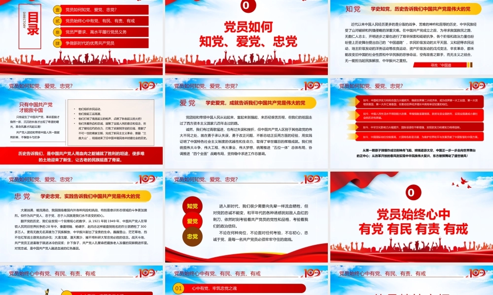 2021学党史增党性做表率PPT争做新时代的优秀共产党员专题党课课件模板.pptx