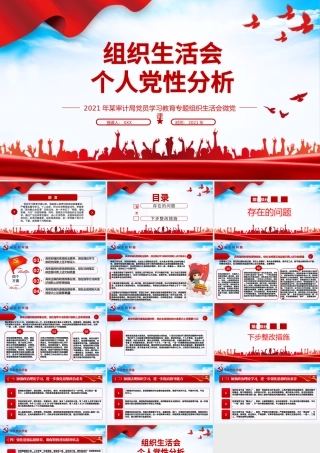 2021组织生活会个人党性分析PPT某审计局党员学习教育专题组织生活会微党课.pptx