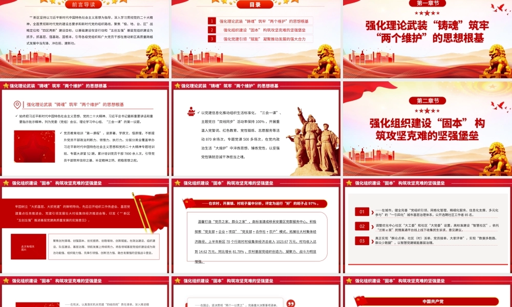 2023党建领航风帆劲踔厉奋发谱新篇红色简洁某区2023年上半年基层党建工作综述.pptx