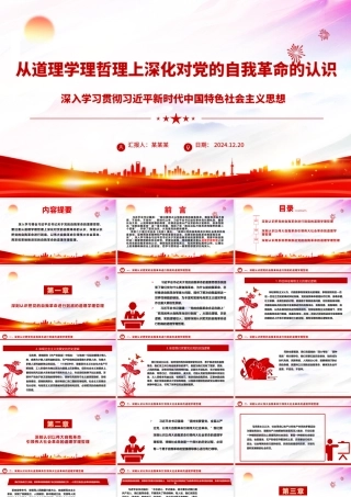 2024从道理学理哲理上深化对党的自我革命的认识ppt学习贯彻新时代中国特色社会主义思想主题党课下载.pptx