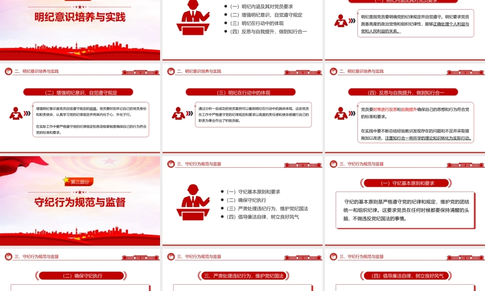 2024检视学纪明纪守纪PPT红色精美剖析之检党课课件.pptx