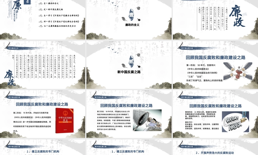 廉政党风廉政中国风.pptx