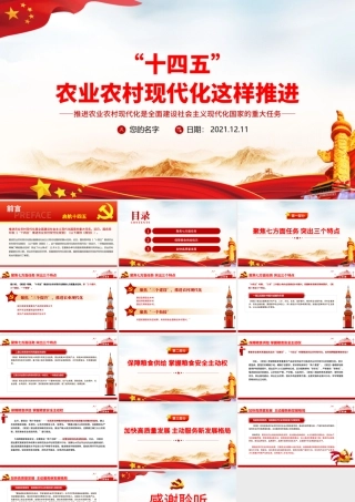 “十四五”农业农村现代化这样推进PPT推进农业农村现代化是全面建设社会主义现代化国家的重大任务专题党课.pptx