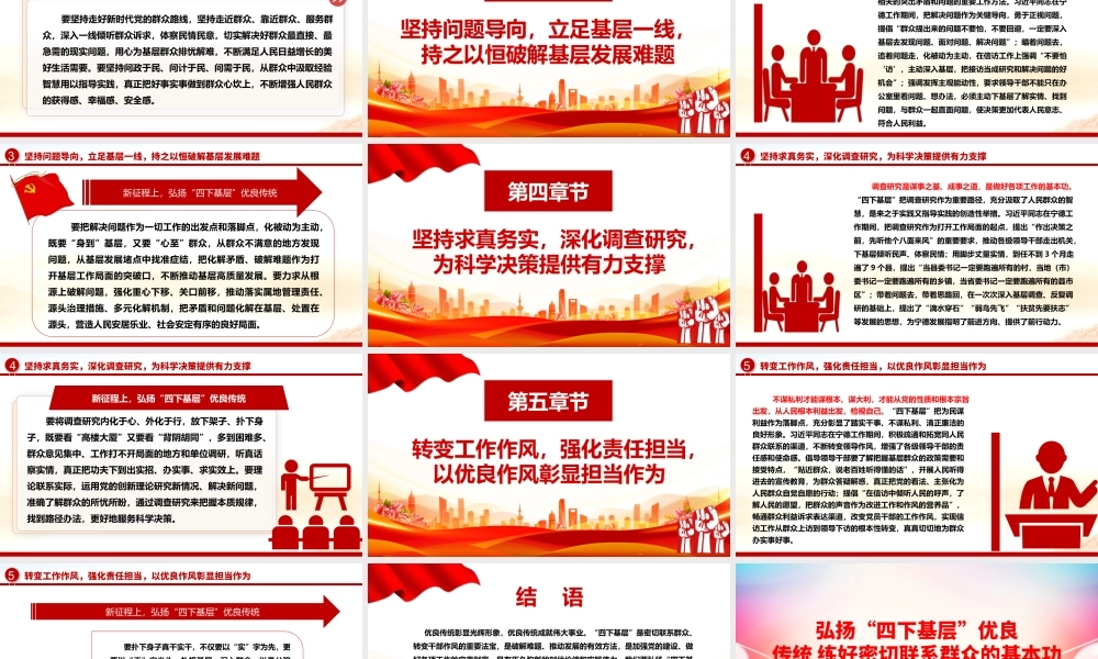 “四下基层”是我党密切联系群众的优秀工作方法ppt华美时尚中国式现代化微党课课件.pptx