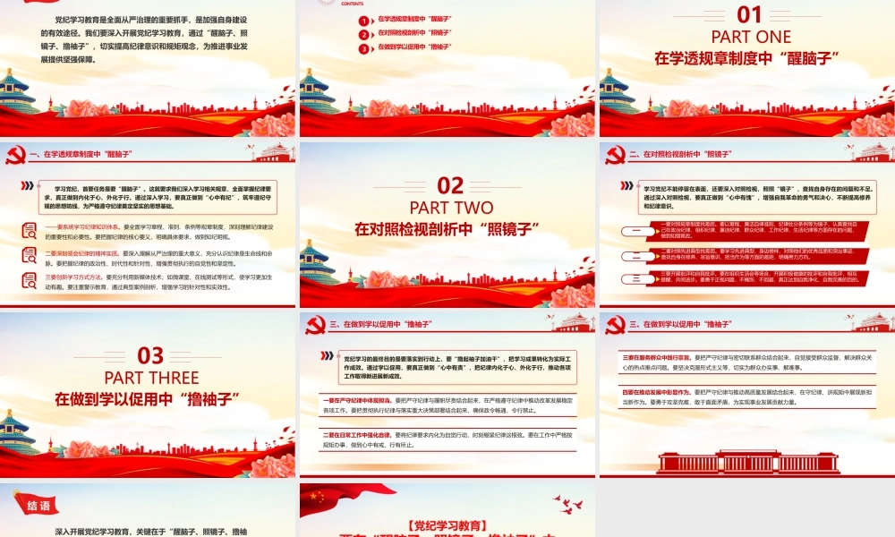 “学深悟透、对照检视、知行合一”PPT精美大气2024党纪学习教育课件模板.pptx