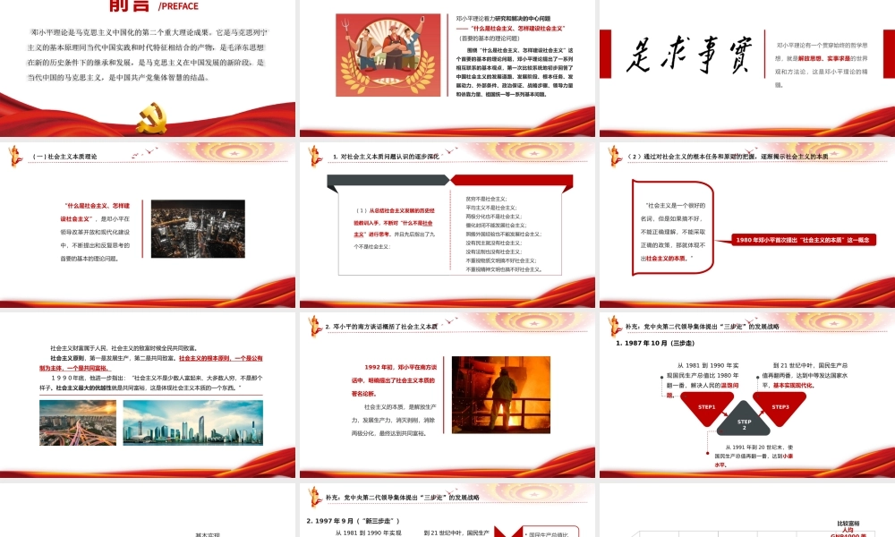 2018版毛概第五章邓小平理论PPT红色党建系列马克思主义中国化理论党课课件内容.pptx