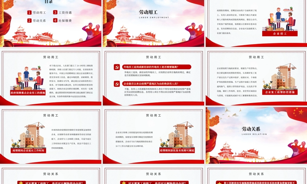 2020疫情党课新型冠状病毒肺炎疫情期间企业复工复产享受的补贴和利好政策红色商务PPT.pptx