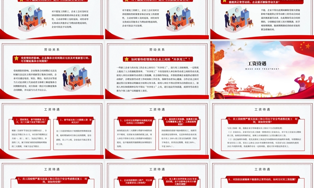2020疫情党课新型冠状病毒肺炎疫情期间企业复工复产享受的补贴和利好政策红色商务PPT.pptx