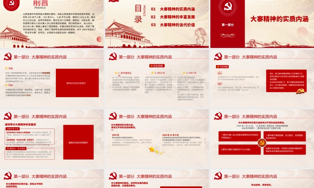 2021大寨精神学习解读内涵时代价值ppt课件模板PPT庆祝建党100周年中国精神系列党课PPT模板.pptx