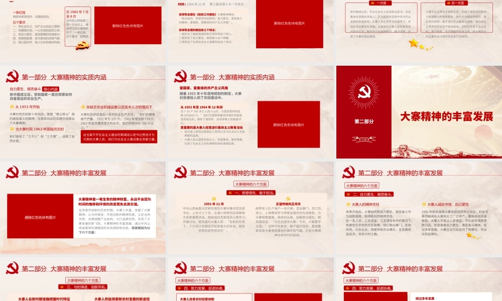 2021大寨精神学习解读内涵时代价值ppt课件模板PPT庆祝建党100周年中国精神系列党课PPT模板.pptx