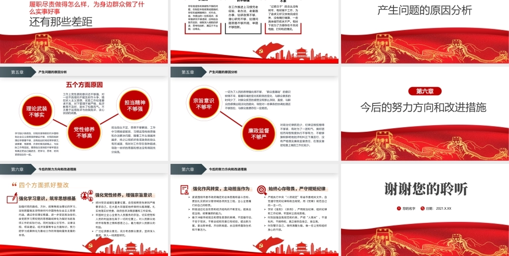 2021党员干部党史学习教育专题组织生活会检视剖析材料PPT.pptx