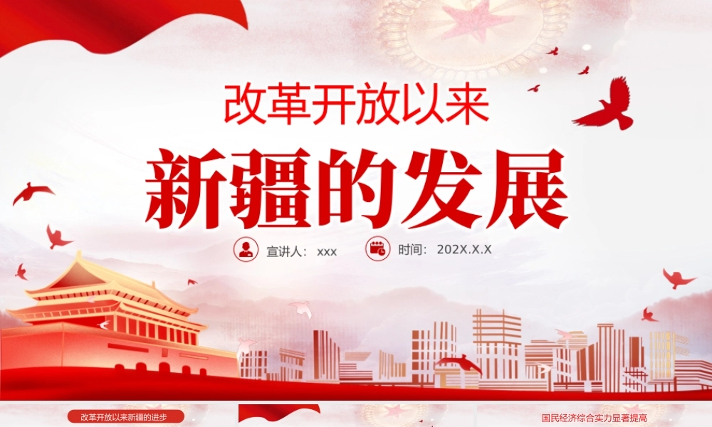 2021改革开放以来新疆的发展PPT党支部党史学习专题党课.pptx