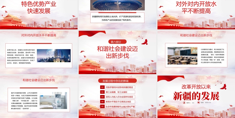2021改革开放以来新疆的发展PPT党支部党史学习专题党课.pptx