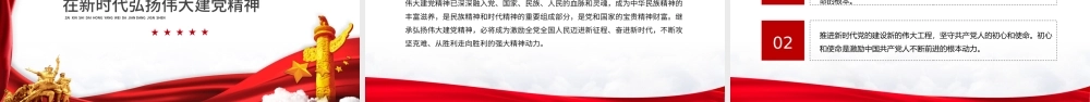 2021红色党建伟大建党精神党史教育ppt模板.pptx