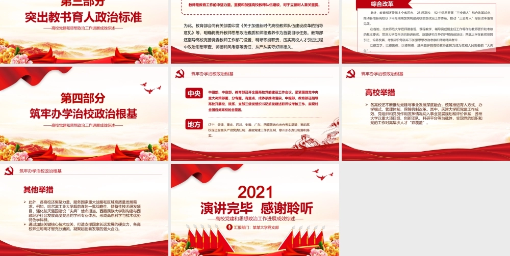 2021坚定政治信仰培育时代新人PPT高校党建和思想政治工作进展成效综述党课课件.pptx