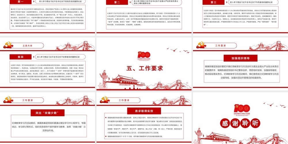 2021年乡镇基层组织纪律教育学习月活动实施方案PPT党课课件.pptx