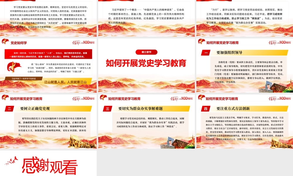 2021庆祝建党一百周年七一建党节简约辉煌百年史PPT.pptx