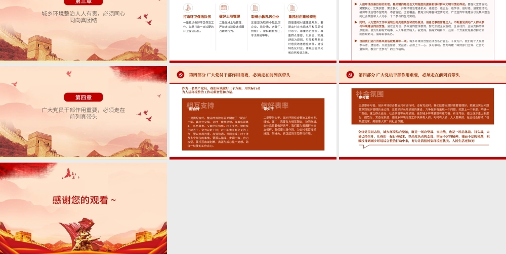 2021全力打赢城乡环境综合整治攻坚战PPT红色简洁农业农村农民三农政策助力乡村振兴党课课件.pptx