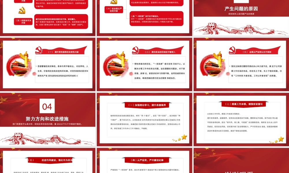 2021三个以案警示教育PPT红色党政风以案为戒以案促改以案促建民主生活会自查报告课件.pptx