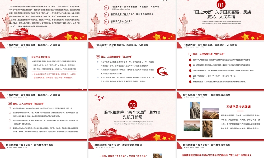 2021深刻把握国之大者的丰富意涵PPT模板党政风胸怀两个大局大国的样子大党的样子党课课件下载.pptx