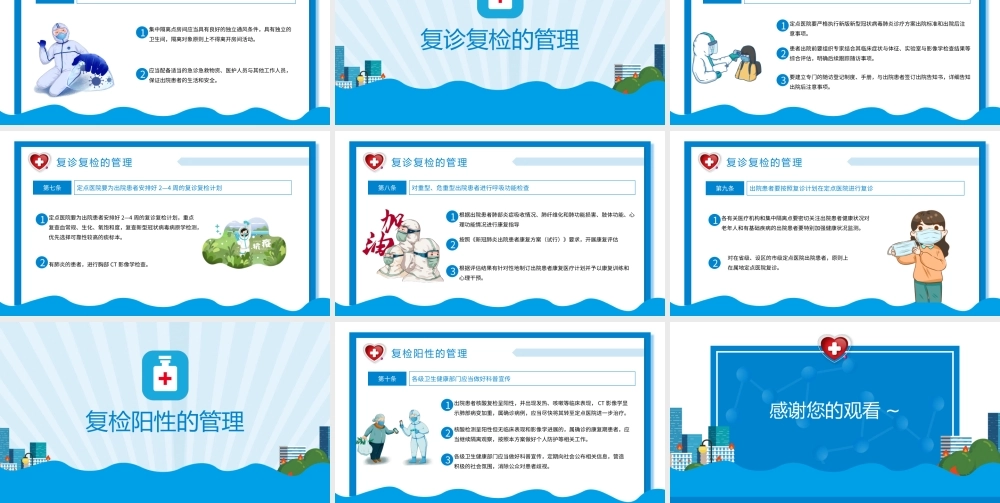 2021新冠肺炎出院患者复诊复检工作方案PPT医疗医院医生疾控部门党建系列模板.pptx