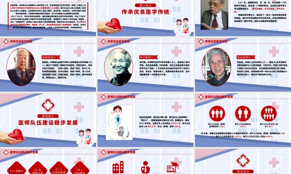 2021中国医师节百年华诞同筑梦医者担当践初心医生护士党课PPT.pptx
