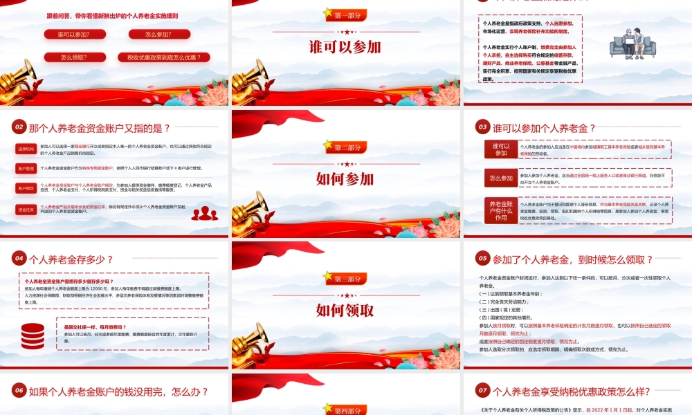 2022带你读懂最新出炉的《个人养老金实施细则》PPT专题党建党课课件模板.pptx