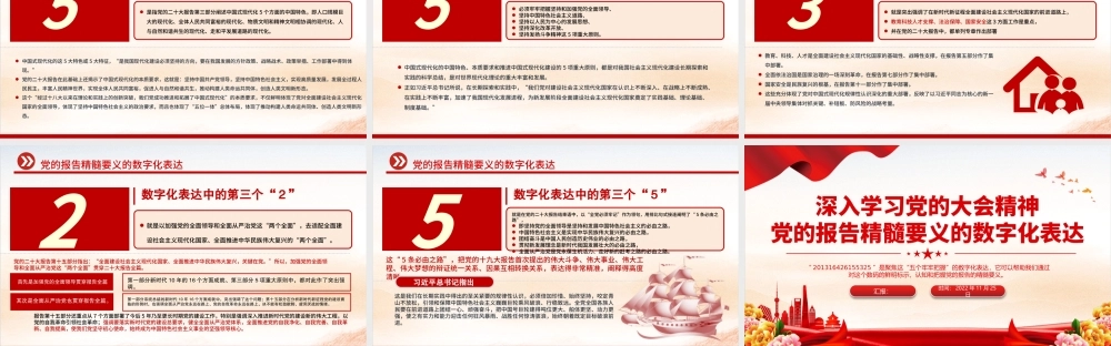 2022党的报告精髓要义的数字化表达PPT红色精美风党员干部深入学习党的大会精神专题党建党课课件模板.pptx