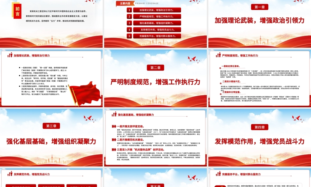 2022坚持五力并举抓好机关党建PPT增强政治引领力工作执行力组织凝聚力党员战斗力组织凝聚力专题党课课件.pptx