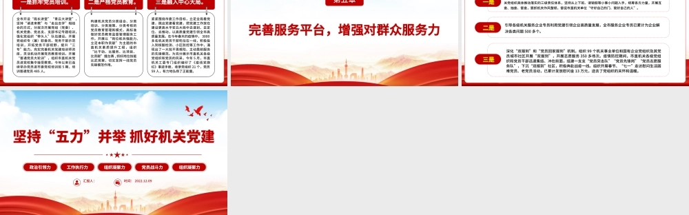 2022坚持五力并举抓好机关党建PPT增强政治引领力工作执行力组织凝聚力党员战斗力组织凝聚力专题党课课件.pptx