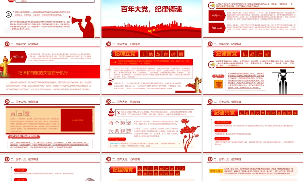 2022明党纪强党规坚定初心跟党走PPT红色党政风党员干部廉政建设专题党课课件模板.pptx