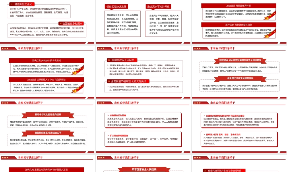 2022未来五年我们这样干PPT红色党政风国家机关干部党支部党日活动专题党建党政课件模板.pptx