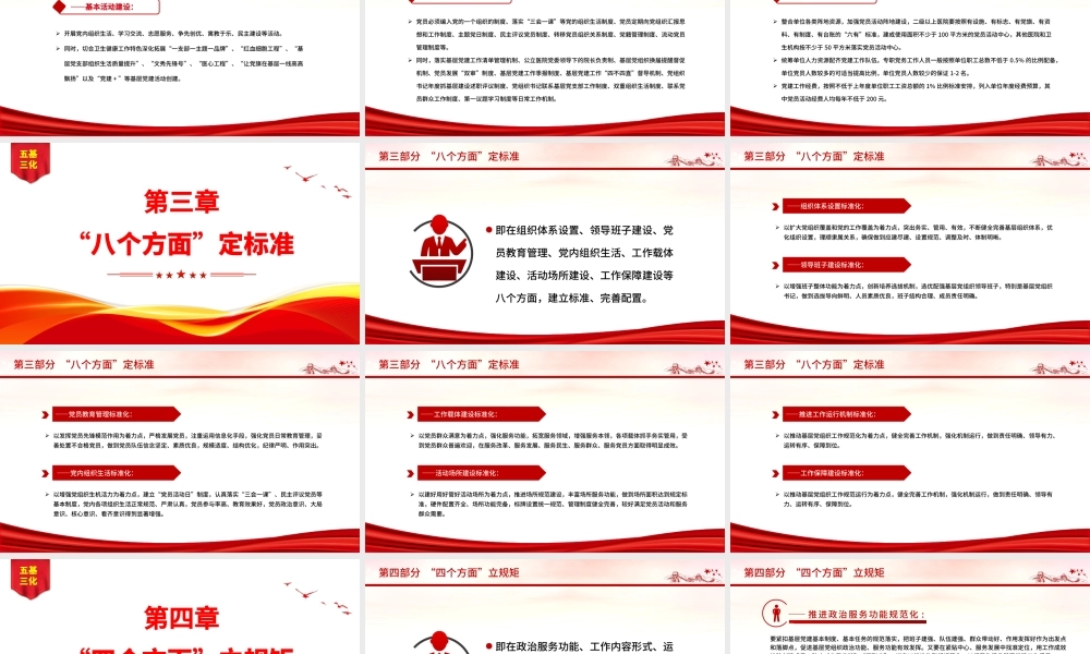 2022五基三化PPT红色简洁基层党建五基三化建设应知应会党员学习教育专题课件.pptx